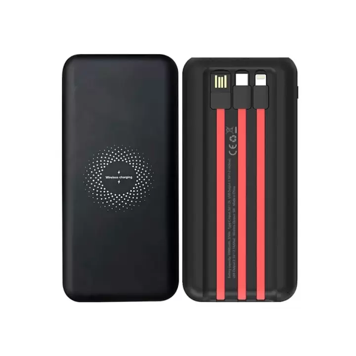 Beam 10000mAh powerbank with inbuilt cables