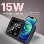 Shimmer wireless charger with clock